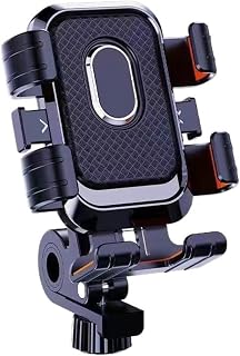 Motorcycle Phone Holder for SWM Superdual 600 2018-2026,Mobile Phone Shockproof Holder Thickened Anti-Slip Six-Claw Stability Adjustable Angle Telescopic Base