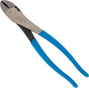 Channellock 449 Diagonal Cutting Plier, 9.54 in OAL, Blue Handle, Pistol-Grip Handle, 1.12 in W Jaw, 1.02 in L Jaw
