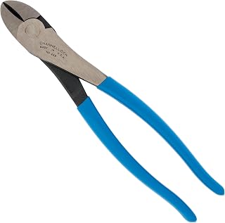 Channellock 449 Diagonal Cutting Plier, 9.54 in OAL, Blue Handle, Pistol-Grip Handle, 1.12 in W Jaw, 1.02 in L Jaw