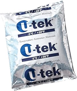 Thermosafe U-tek 420 Phase Change Material Gel, -23°C Temperature, 7.5" L x 6.5" W x 1" H (Case of 12)