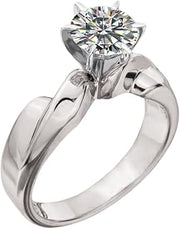 1 Carat White Sapphire Elara Solitaire Platinum