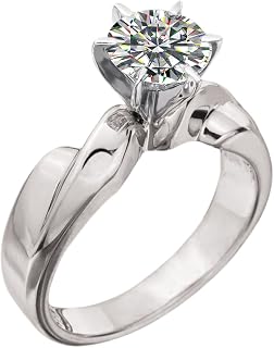 1 Carat White Sapphire Elara Solitaire Platinum