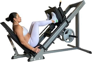 GFS Fitness, Leg Press Hack Squat Machine for Lower Body Weight Training (Quads, Hamstring, Glutes, Calves), 1,000 lb Weight Capacity, Home & Commercial Gym