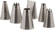 Ateco 6 Piece Decorating Tube Set, Includes Stainless Steel Tips: 804, 808, 827, 864, 846, 898