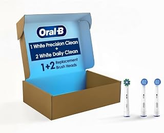 Oral-B Electric Toothbrush Replacement Brush Heads, Precision Clean, White, 1 Count + 2 Daily Clean White
