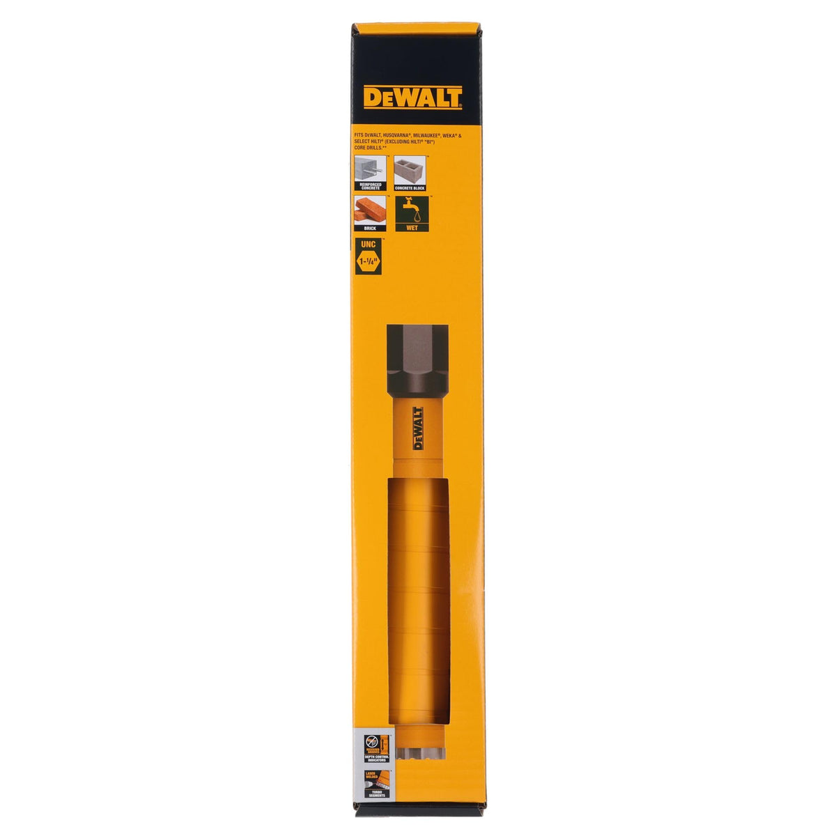 52mm Wet Diamond Core by DEWALT – 52mm, Black/Yellow, Model DCDW101-XJ