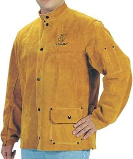 Tillman 3280 30" Brown Premium Side Split Cowhide Welding Jacket, Smal