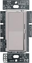 Lutron DVCL-153PR-GR 150W Single or 3-Way CFL/LED Halogen and Incandescent Digital Dimmer, Gray
