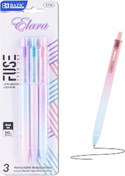 Elara Retractable FUSE Tech Pens, Ombre, Black Ink, 144-Case