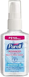 Purell Advanced Hand Sanitizer Refreshing Gel, Pump Bottle, 2 Ounce