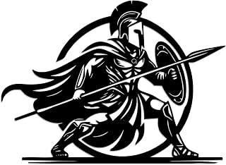Spartan Warrior Metal Wall Art.WallArt Decor.Metal Outdoor Decor.12in