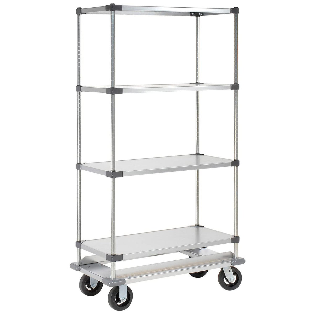 Nexel 36x18x81 Galvanized Shelf Truck with Dolly Base by Global Industrial – Gray, Model 241998