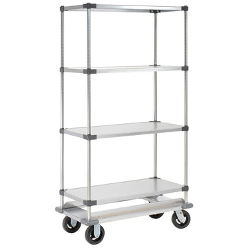 Nexel 60x18x81 Galvanized Shelf Truck with Dolly Base by Global Industrial – Gray, Model 242000
