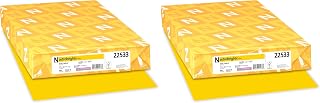 Neenah Paper 22533 Color Paper, 24lb, 11 x 17, Solar Yellow, 500 Sheets (Pack of 2)