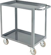 Steel Utility Cart w/2 Tray Shelves by Global Industrial – Alloy Steel, Gray, Model GWC-2T-1830