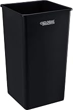 Global Industrial Square Plastic Garbage Can, Open Top, 55 Gallon Capacity