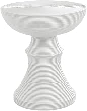 Monarch Specialties I 4145 Accent Table, 25" H, Indoor Or Outdoor, Side Table, End, Bedroom, Living Room, Nightstand, Round, White, Contemporary, Modern