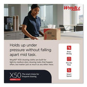 Pop-Up Box X50 White Extended Use Disposable Cloth - 176 sheets per box - 10 boxes per case. by Wypall – 1 Count (Pack of 1), Paper, White, Model KCC83550