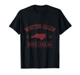 Winston-Salem Est. 1766 North Carolina T-Shirt by Winston Salem North Carolina Pride Heritage – Black, Model 0KNPSXKZGFC