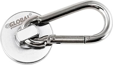 Global Industrial Neodymium Magnetic Carabiner Hook, 45 Lbs. Pull, 6/Pack