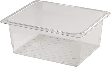 Cambro 25CLRCW135 Food Pan Colander 1/2 X 5" Camwear Clear Case of 6