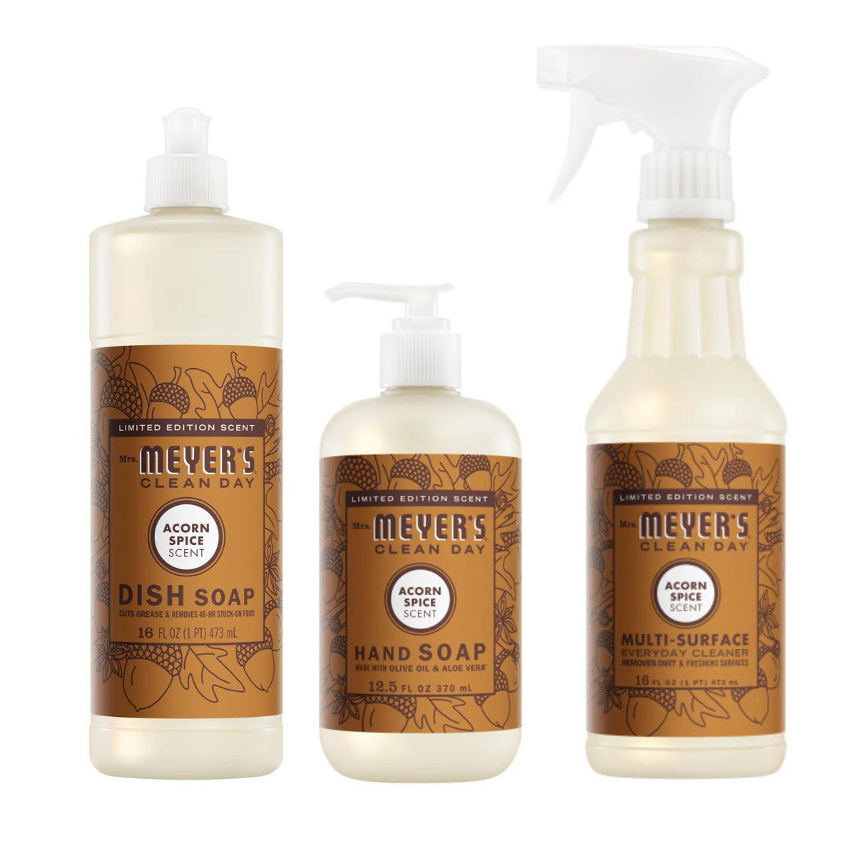 Mrs. MEYER'S Apple Cider / 44.5 Fl Oz (Pack of 1) / Transparent Dish Soap