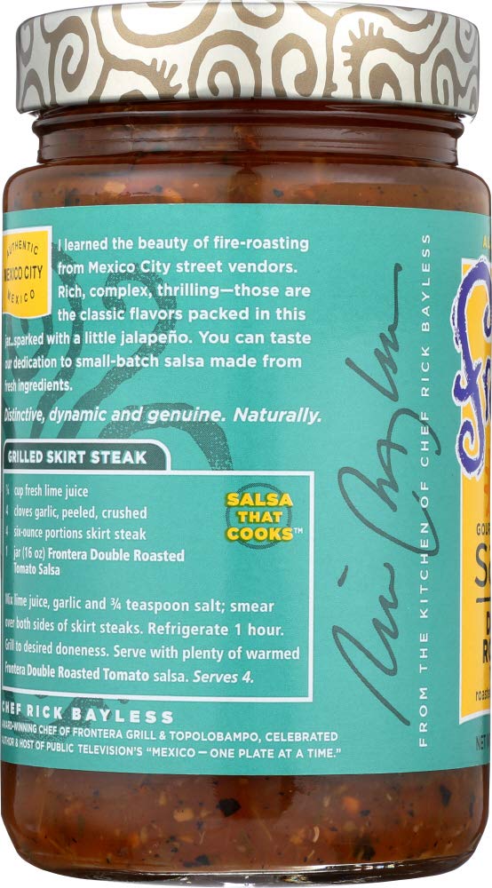 Double Roasted Salsa by frontera – 6 x 16 oz, Pack of 6