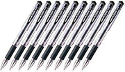 Uni-Ball Signo Capped Gel Ink Pen (UM-153) , Bold Point 1.0mm, Black Ink, Value Set of 10