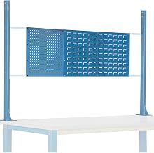 Global Industrial Risers with Louver/Pegboard Panel for 72" Workbench, Blue
