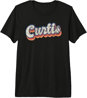 Curtis Personalized Name Shirt Custom Lettering 70's Premium Tri-Blend T-Shirt
