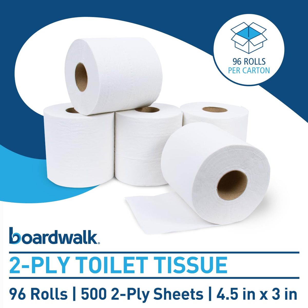 Boardwalk 500 sheet 4.5" x 3" (Pack of 96) / White / 1 Paper & Plastic