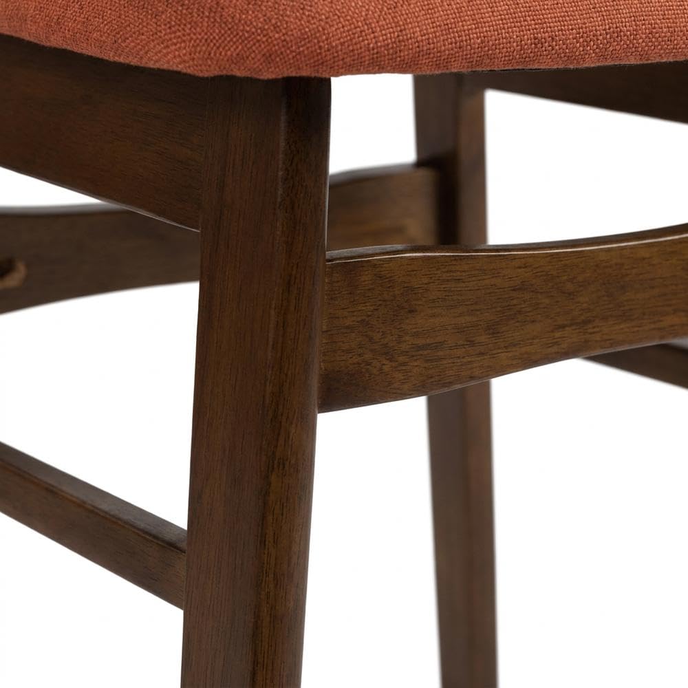 Wooden Dining Chairs with Cushioned Seat Set of by Starlight Canyon Home – Wood, Orange, Pack of 2