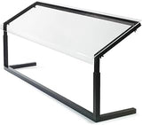 Carlisle FoodService Products Buffet Bar Adjustable Sneeze Guard for Catering, Buffets, Restaurants, Plastic, 48 x 12.44 x 32 Inches, Black