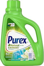 Purex Liquid Laundry Detergent, Natural Elements Linen & Lilies, 75 Fluid Ounces, 57 Loads