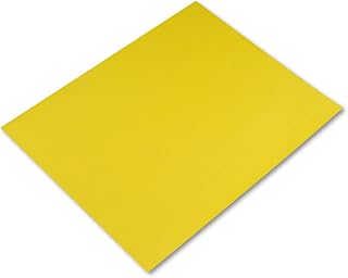 Pacon 54721 Peacock Four-Ply Railroad Board, 22 x 28, Lemon Yellow, 25/Carton