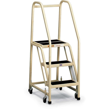 EGA F013 Office Ladder 3-Step by EGA Products Inc – 29"L x 22"W x 54"H, Alloy Steel, Gray, Model F005-G