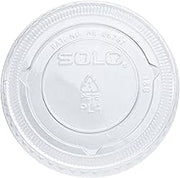 Solo PL4N Clear Portion Container Lid - Fits 3.25-5.5 oz, 0.3", Clear (Case of 2500)