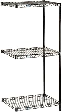 Black EPOXY, 3 Tier, Wire Shelving ADD-ON Unit, 42W X 21D X 34H