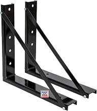 Buyers Products 1701006B Formed Bolted Black Steel Mounting Brackets for Underbody Truck Tool Box, Set of 2, 18" x 18", Corrosion Resistant With Universal Hole Pattern For Quick And Easy Mounting