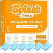 Splash Rinse Dishwasher Cleaner Tablets - Deep Cleaning For All Dishwasher Machine Models