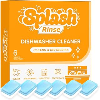 Splash Rinse Dishwasher Cleaner Tablets - Deep Cleaning For All Dishwasher Machine Models