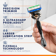 ProGlide Razor Refills for Men by Gillette – 4 Count (Pack of 1), Orange, Model 47400302532