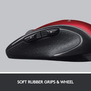 M510 Wireless Computer Mouse by Logitech – Rubber, Red, Model 910-004554