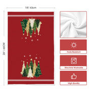 Artoid Mode Christmas Kitchen Towels, Red Star Sleigh Print, Set of 4