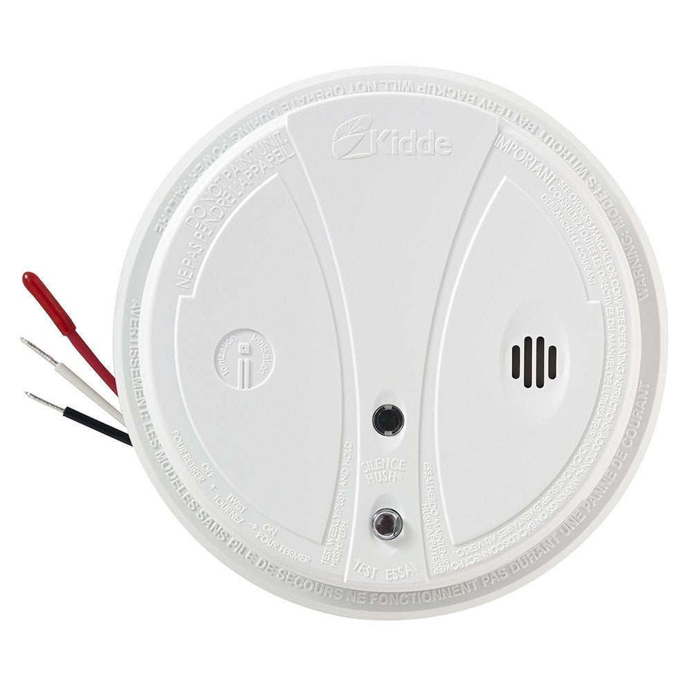 AC Hardwired Interconnect Smoke Detector Alarm with Hush | Model by Kidde – 1 Pack (UNITS), White, Model i12040