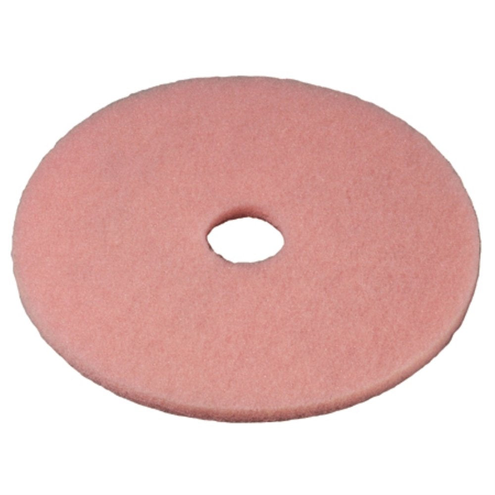 3M Eraser Burnish Pad 3600, 20", 5/Case, Pink