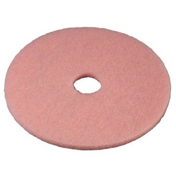 3M Eraser Burnish Pad 3600, 20", 5/Case, Pink