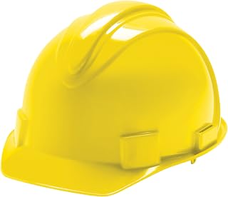 Jackson Safety Charger Safety Hard Hat with 4-Point Ratchet Suspension, Cap-Style, HDPE, Yellow (Case of 12), 20401