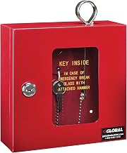 Global Industrial Emergency Key Box with Attached Hammer and Breakable