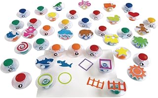 Colorations Easy Knob Grip Stamper Mega Jumbo Pack for Kids, 40 Stampers